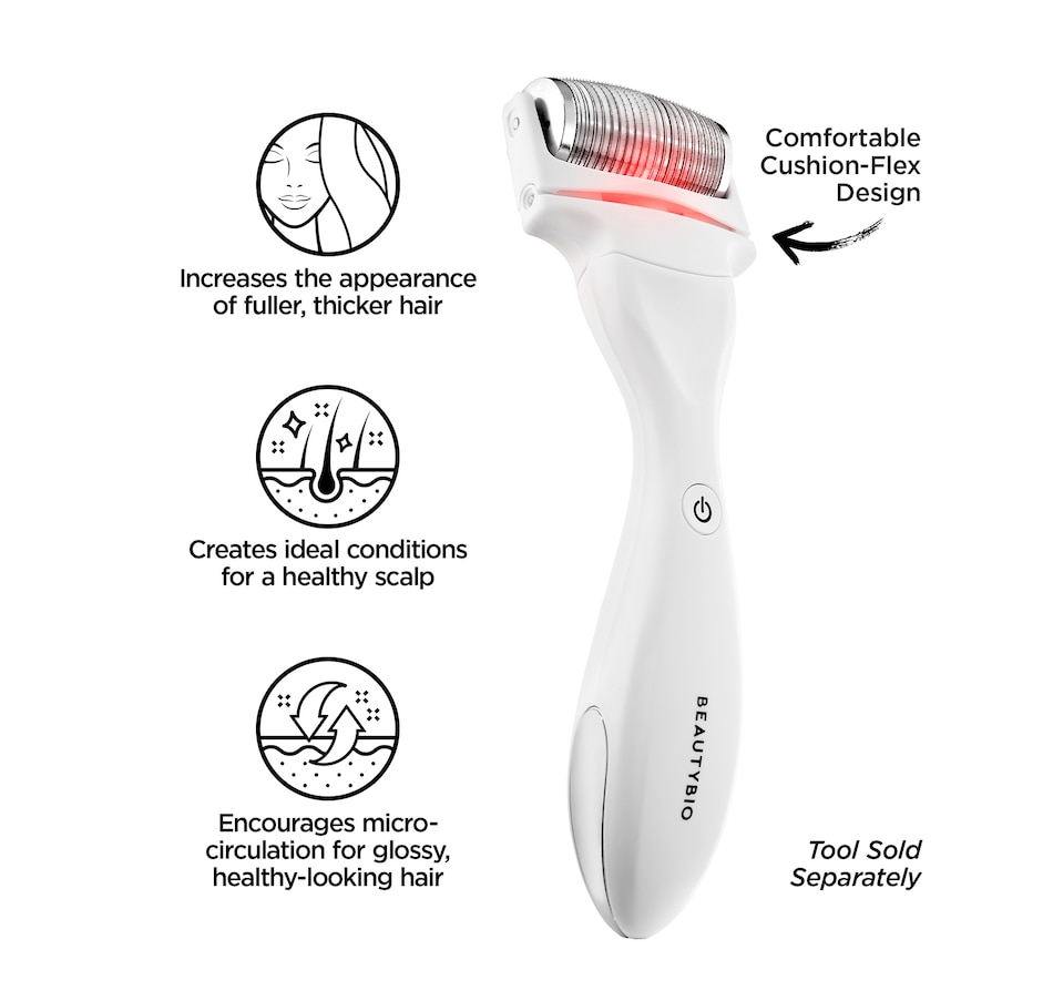 Image 205905_ALTMORE1.jpg, Product 205-905 / Price $125.00, BeautyBio GloPRO Scalp Attachment in White + Scalp Serum - 90-Day Auto Delivery from BEAUTYBIO on TSC.ca's Beauty department