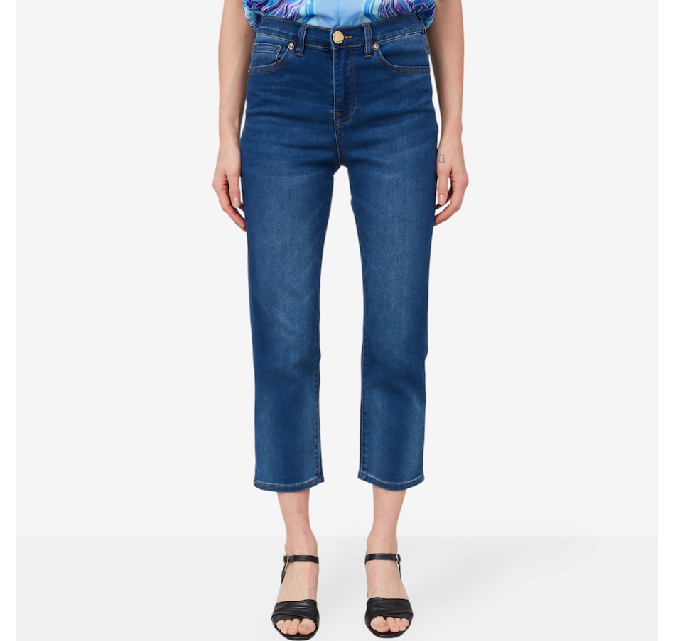 Image 206001_MDTNE.jpg, Product 206-001 / Price $29.33, Diane Gilman Virtual Stretch Straight Leg Crop Jean from DG2 by Diane Gilman on TSC.ca's Fashion department