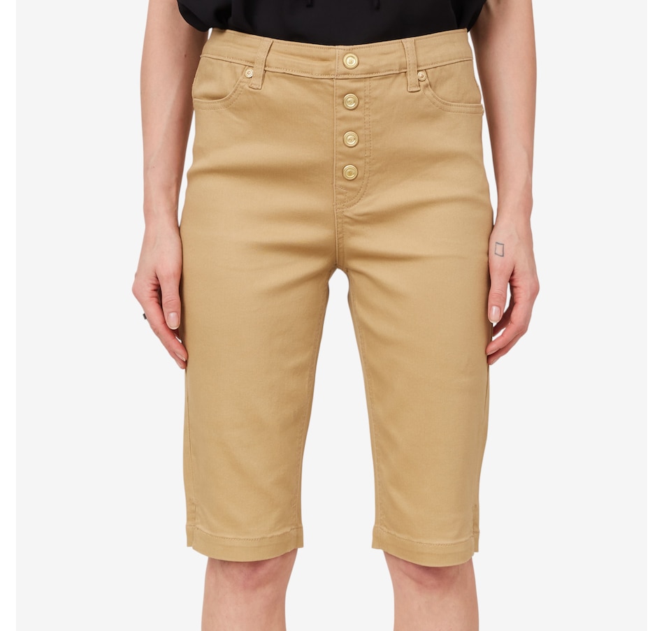 Image 206014_WH.jpg, Product 206-014 / Price $24.33, Diane Gilman Faux Button Fly Bermuda from DG2 by Diane Gilman on TSC.ca's Fashion department