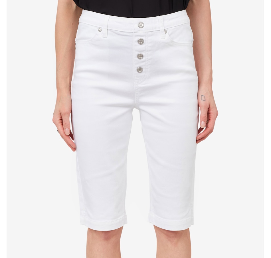 Image 206014_WHT.jpg, Product 206-014 / Price $24.33, Diane Gilman Faux Button Fly Bermuda from DG2 by Diane Gilman on TSC.ca's Fashion department