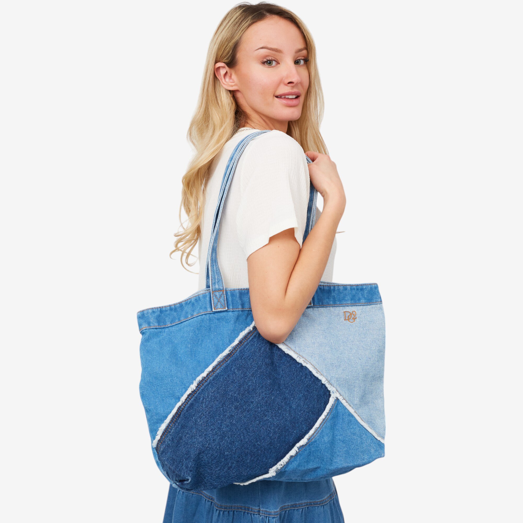 バッグ AP STUDIO CAPELOMINI TOTE BAG WITH POUCH Diane Gilman Patchwork Fray Tote Bag - TSC.ca