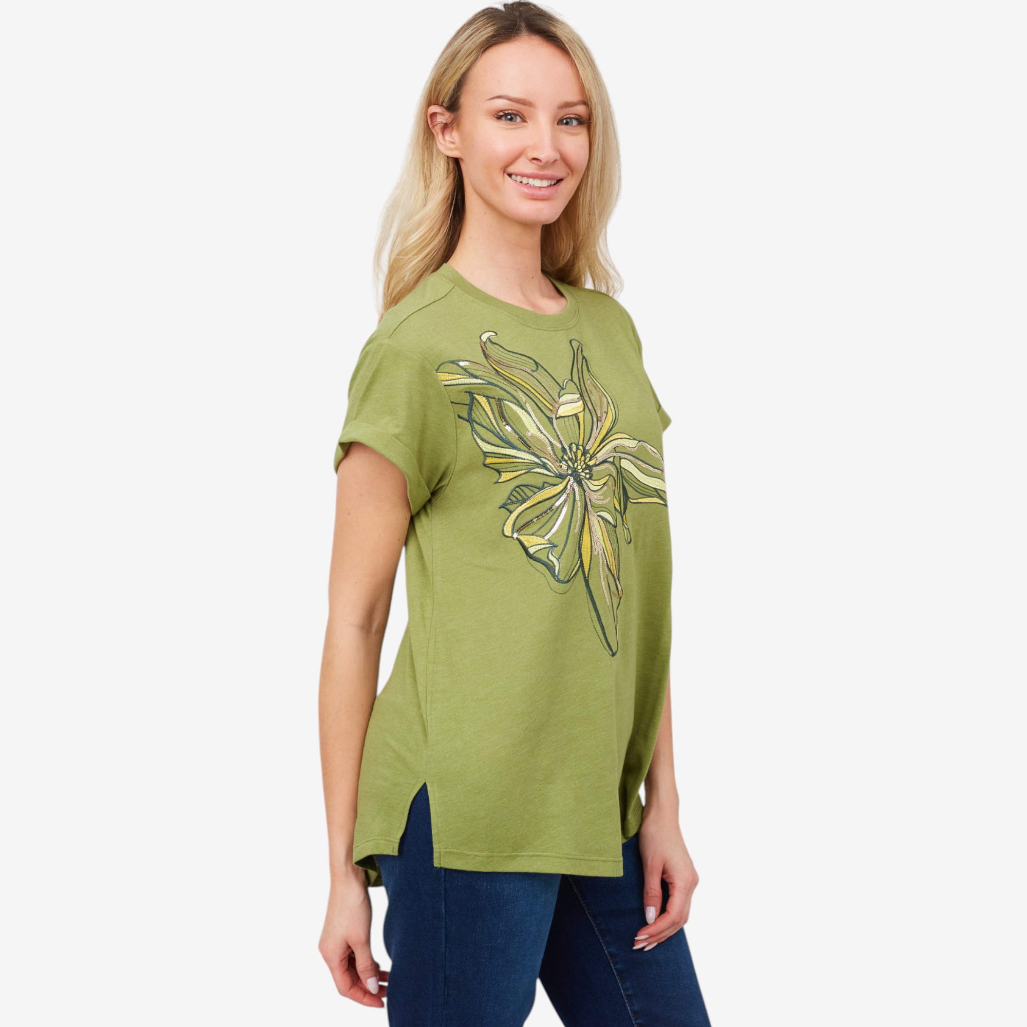 Diane Gilman Embellished Hi-Lo Tee - TSC.ca
