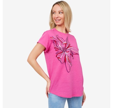 Diane Gilman Embellished Hi-Lo Tee