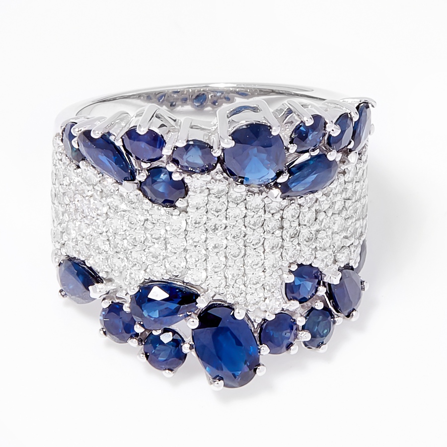Image 206142.jpg, Product 206-142 / Price $4,599.99, EFFY Jewellery 14K White Gold Diamond and Natural Sapphire Ring from Effy Jewellery on TSC.ca's Jewellery department