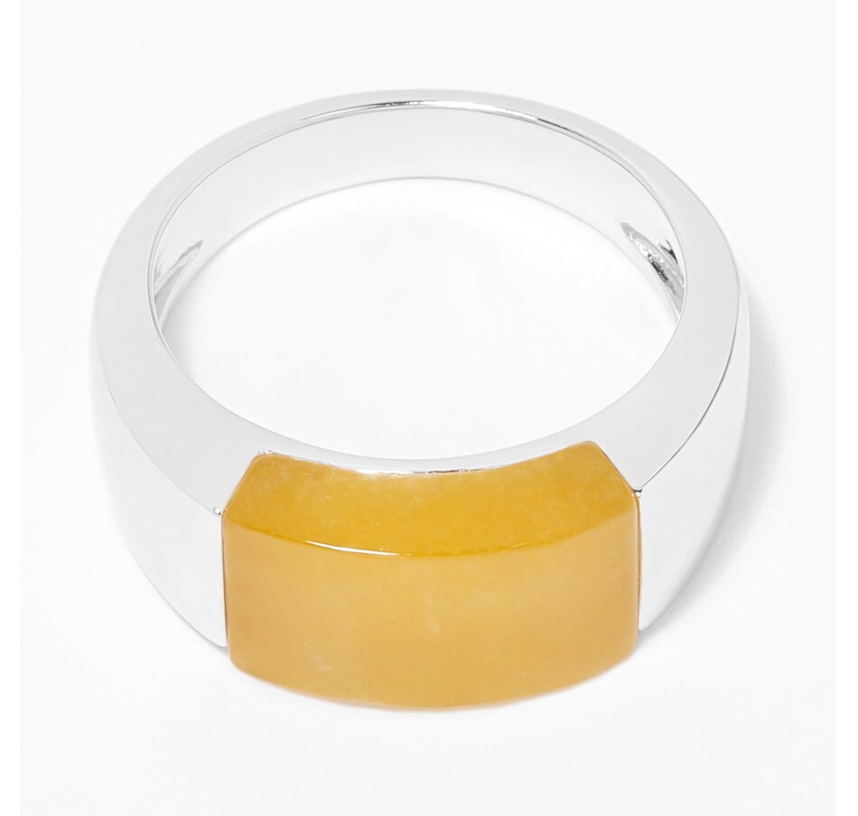 Image 206211_YEL.jpg, Product 206-211 / Price $69.33, Jade of Yesteryear Sterling Silver Jade Band Ring from Jade of Yesteryear on TSC.ca's Jewellery department