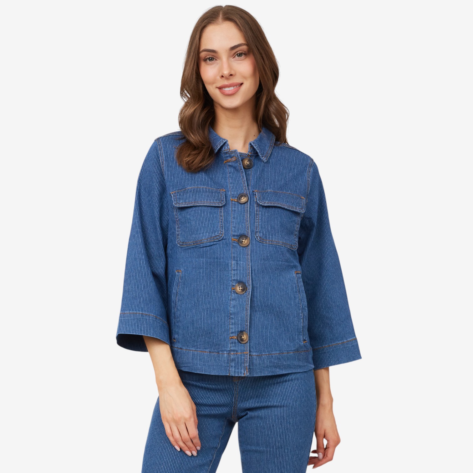 Diane Gilman Bracelet Sleeve Denim Jacket - TSC.ca