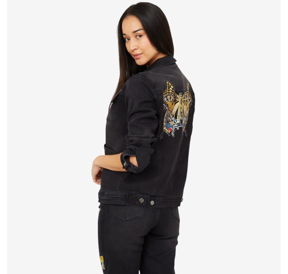 Image 206343_ALTMORE2.jpg, Product 206-343 / Price $74.33, Diane Gilman New Classic Stretch Embellished Back Denim Jacket from DG2 by Diane Gilman on TSC.ca's Fashion department
