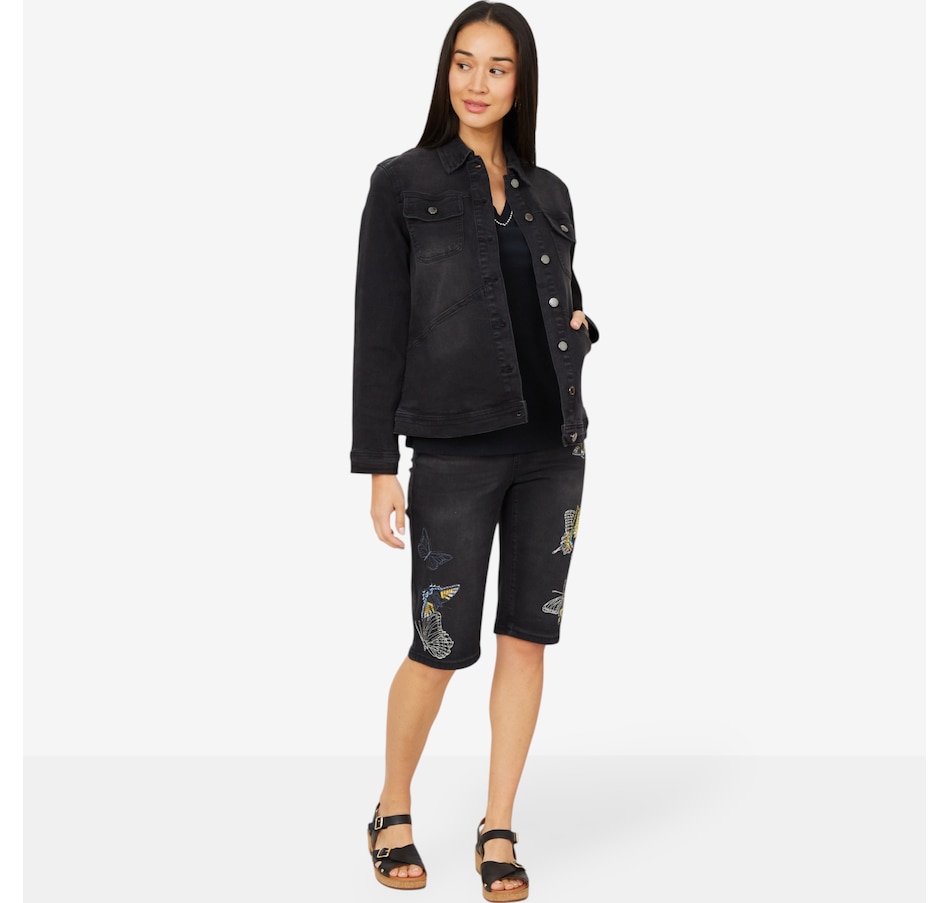 Image 206343_ALTMORE9.jpg, Product 206-343 / Price $74.33, Diane Gilman New Classic Stretch Embellished Back Denim Jacket from DG2 by Diane Gilman on TSC.ca's Fashion department