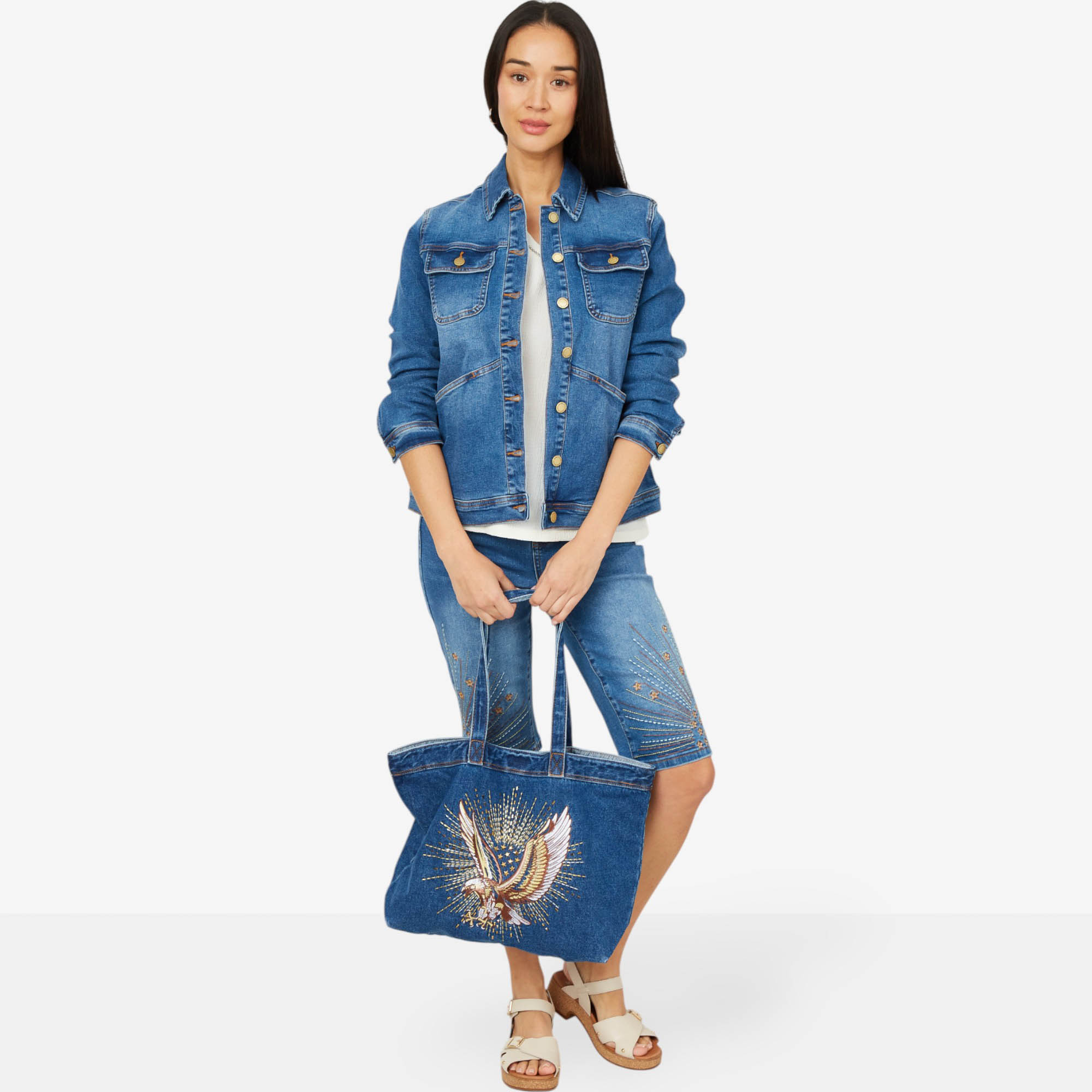 Diane Gilman Embroidered Tote Bag - TSC.ca
