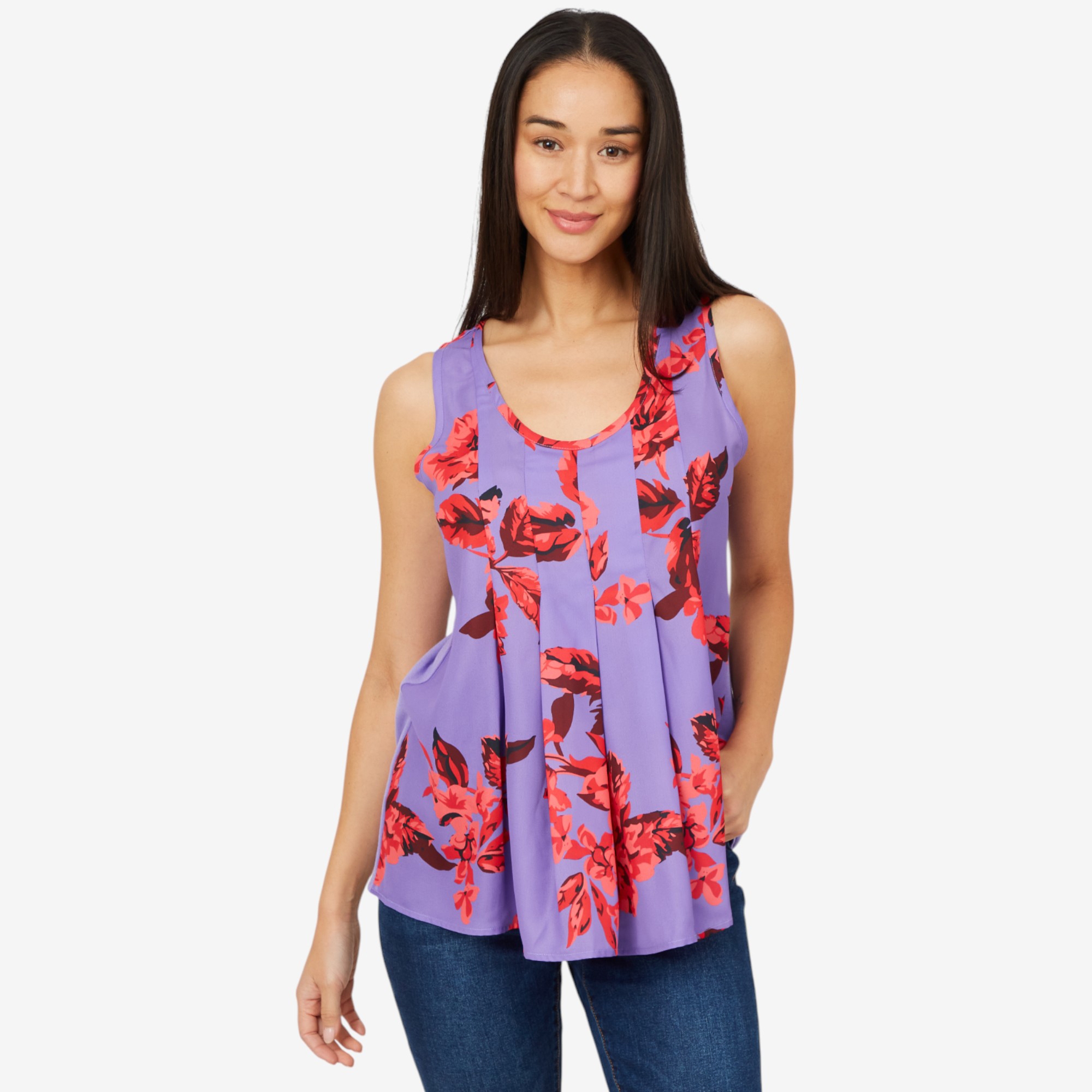 C Wonder Leopard Gathered Tie Detail Tank - TSC.ca