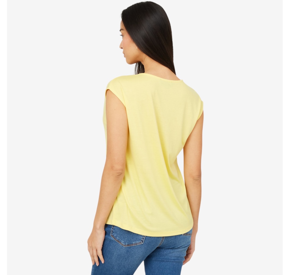 Image 206350_ALTMORE1.jpg, Product 206-350 / Price $29.33, Diane Gilman Cowl Neck Top with Ruched Front Panel from DG2 by Diane Gilman on TSC.ca's Fashion department