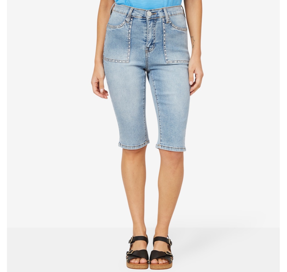 Image 206351_CHA.jpg, Product 206-351 / Price $29.33, Diane Gilman New Classic Stretch Studded Pocket Bermuda from DG2 by Diane Gilman on TSC.ca's Fashion department