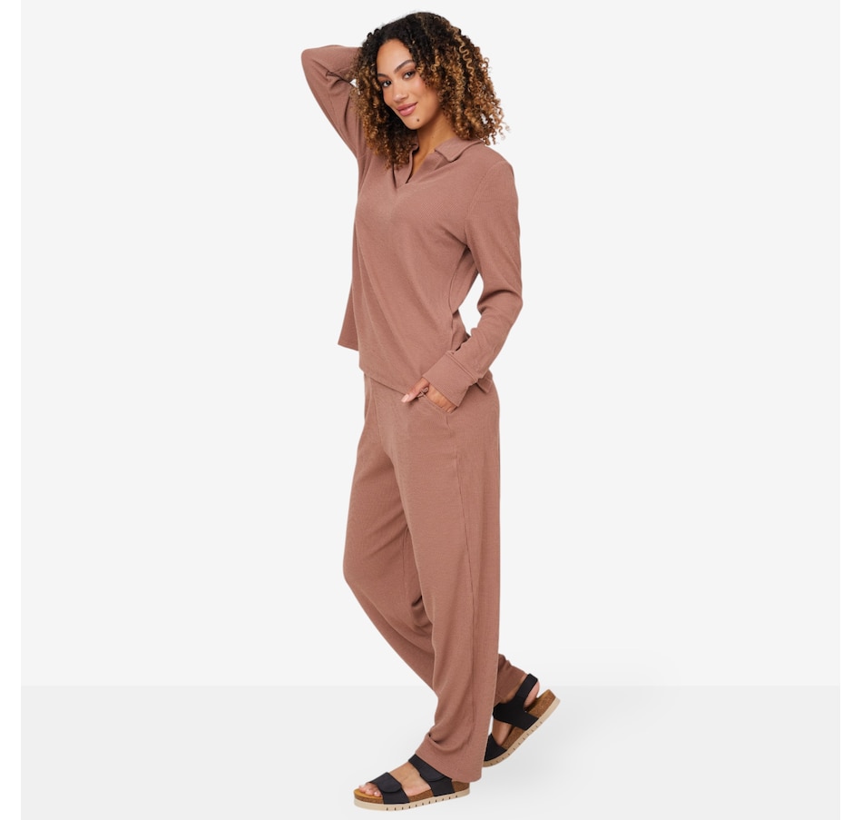 Image 206354_ALTMORE1.jpg, Product 206-354 / Price $49.88, Cuddl Duds Soft Rib Polo Lounge Pant Set from Cuddl Duds on TSC.ca's Fashion department