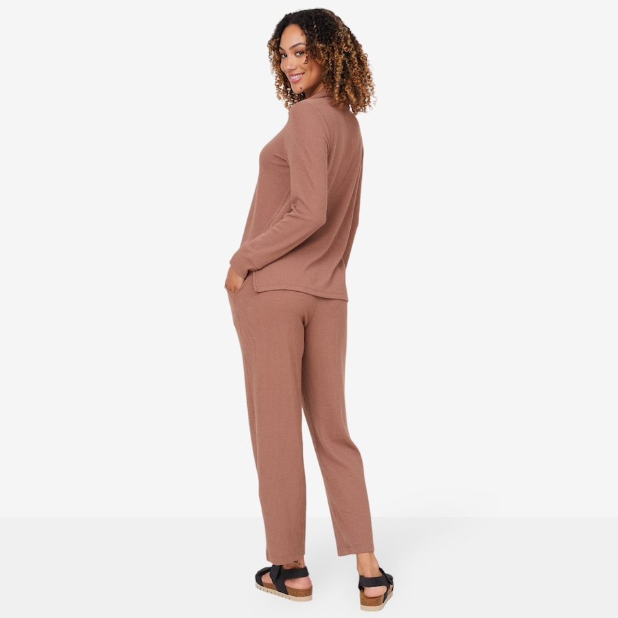 Image 206355_ALTMORE1.jpg, Product 206-355 / Price $49.88, Cuddl Duds Petite Soft Rib Polo Lounge Pant Set from Cuddl Duds  on TSC.ca's Fashion department