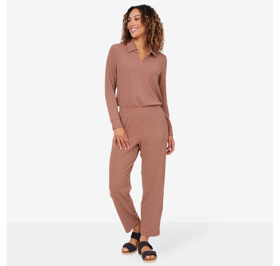 Image 206355_ALTMORE2.jpg, Product 206-355 / Price $49.88, Cuddl Duds Petite Soft Rib Polo Lounge Pant Set from Cuddl Duds on TSC.ca's Fashion department