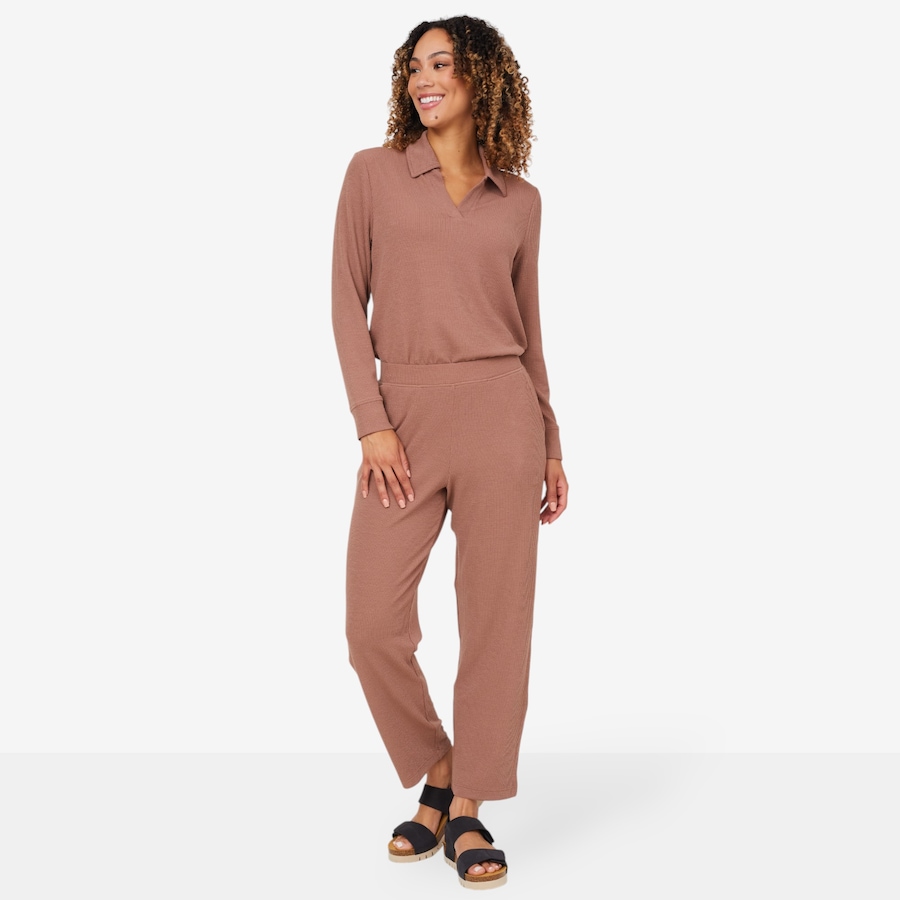 Image 206355_ALTMORE2.jpg, Product 206-355 / Price $49.88, Cuddl Duds Petite Soft Rib Polo Lounge Pant Set from Cuddl Duds  on TSC.ca's Fashion department
