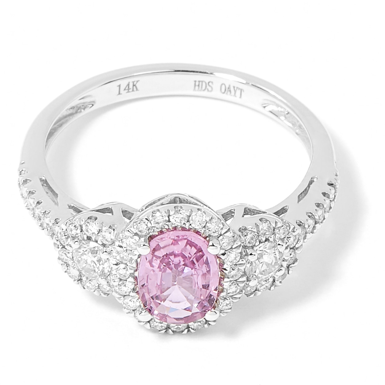 Pink gem clearance ring