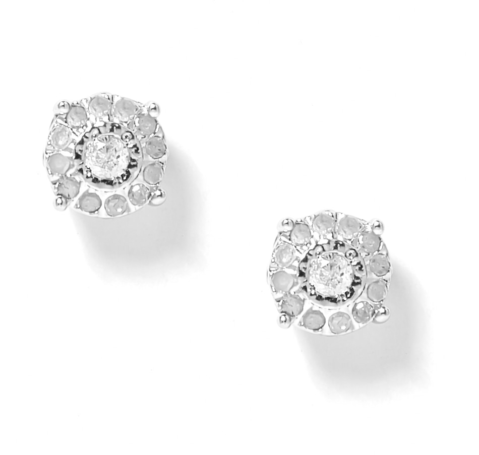 Jewellery Earrings Sterling Silver 0.25ctw Diamond Earrings