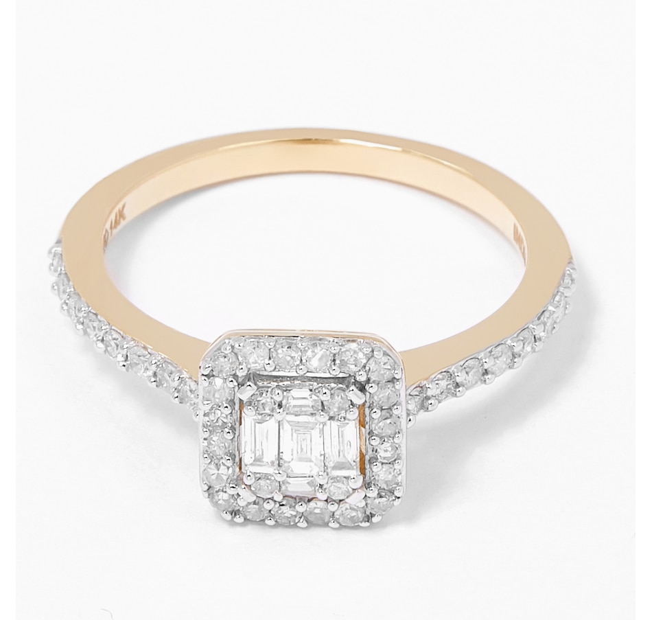 Image 206432_YGL.jpg, Product 206-432 / Price $829.33, 14K Gold 0.55ctw Baguette & Brilliant Cut Diamond Ring from Diamond Show on TSC.ca's Jewellery department