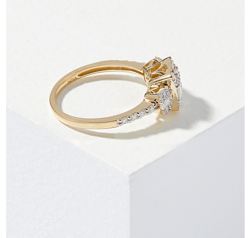 Image 206477_ALTMORE1.jpg, Product 206-477 / Price $400.33, 14K Gold Round & Baguette Diamond Ring from Gem Creations on TSC.ca's Jewellery department