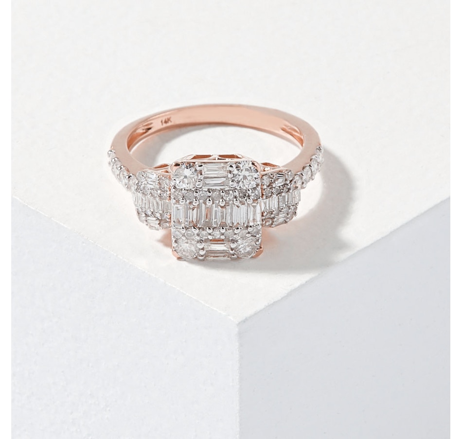 Image 206477_RG1CT.jpg, Product 206-477 / Price $400.33, 14K Gold Round & Baguette Diamond Ring from Gem Creations on TSC.ca's Jewellery department