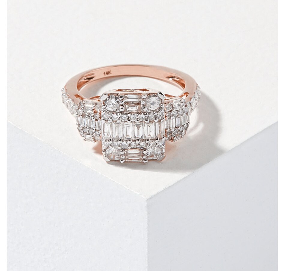 Image 206477_RG1P5.jpg, Product 206-477 / Price $400.33, 14K Gold Round & Baguette Diamond Ring from Gem Creations on TSC.ca's Jewellery department