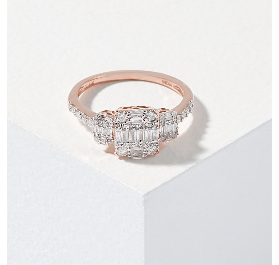 Image 206477_RGP50.jpg, Product 206-477 / Price $400.33, 14K Gold Round & Baguette Diamond Ring from Gem Creations on TSC.ca's Jewellery department