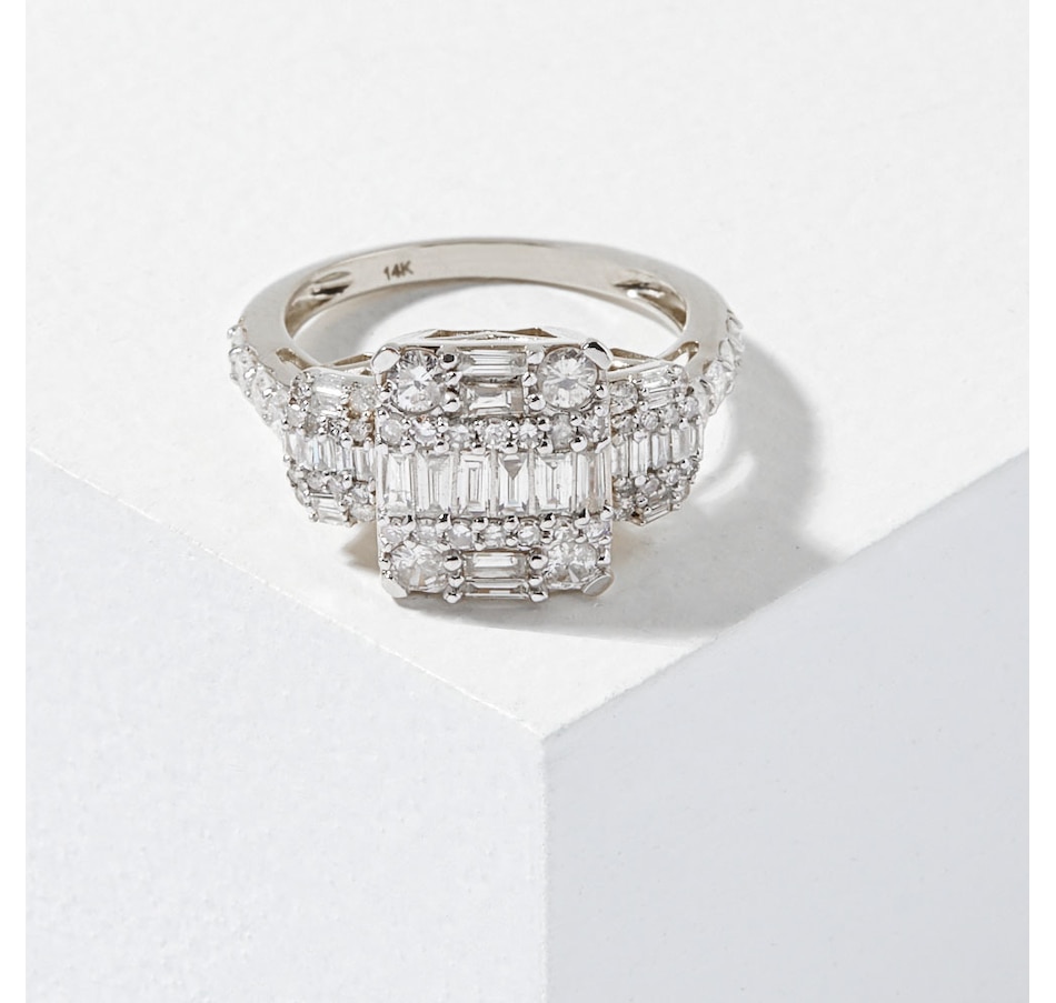 Image 206477_WG1P5.jpg, Product 206-477 / Price $1,299.99 - $2,799.99, 14K Gold Round & Baguette Diamond Ring from Gem Creations on TSC.ca's Jewellery department