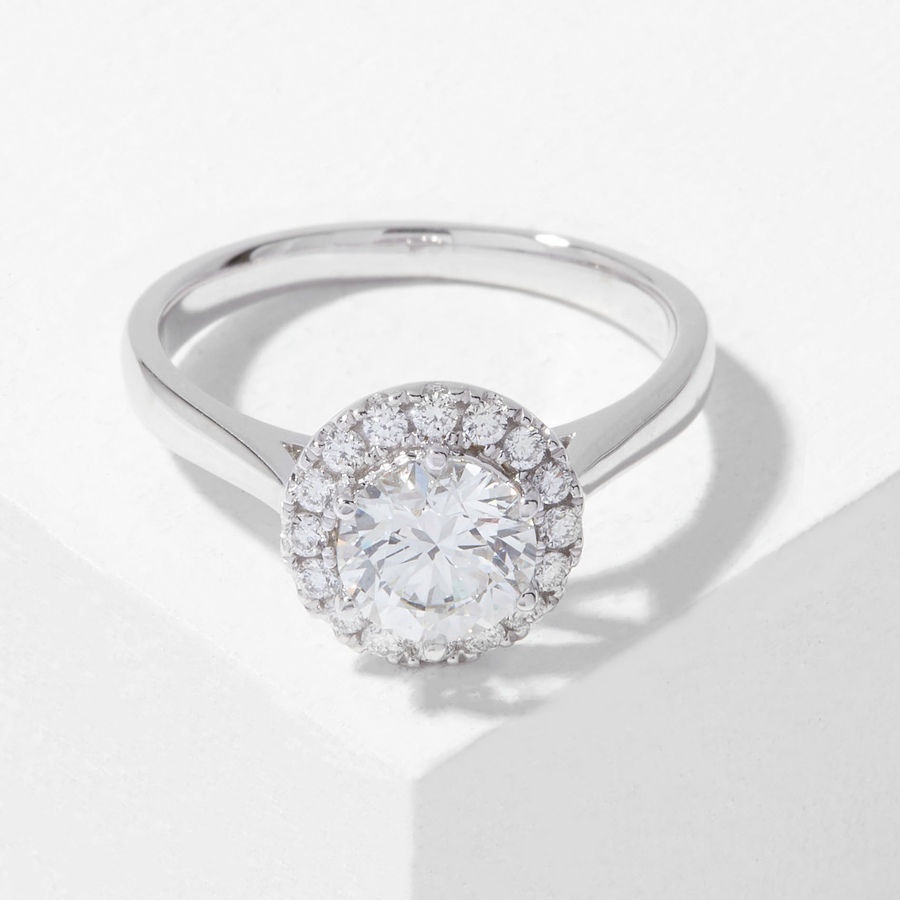 Image 206508.jpg, Product 206-508 / Price $3,899.99, EVERA Diamonds 14K White Gold 1.23ctw Diamond Round Halo Ring from Evera Diamonds on TSC.ca's Jewellery department