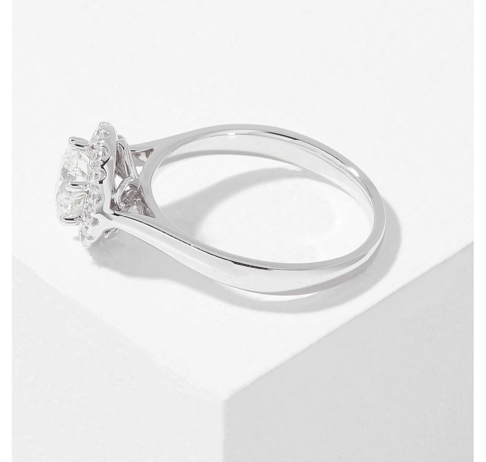 Image 206508_ALTMORE1.jpg, Product 206-508 / Price $3,899.99, EVERA Diamonds 14K White Gold 1.23ctw Diamond Round Halo Ring from Evera Diamonds on TSC.ca's Jewellery department