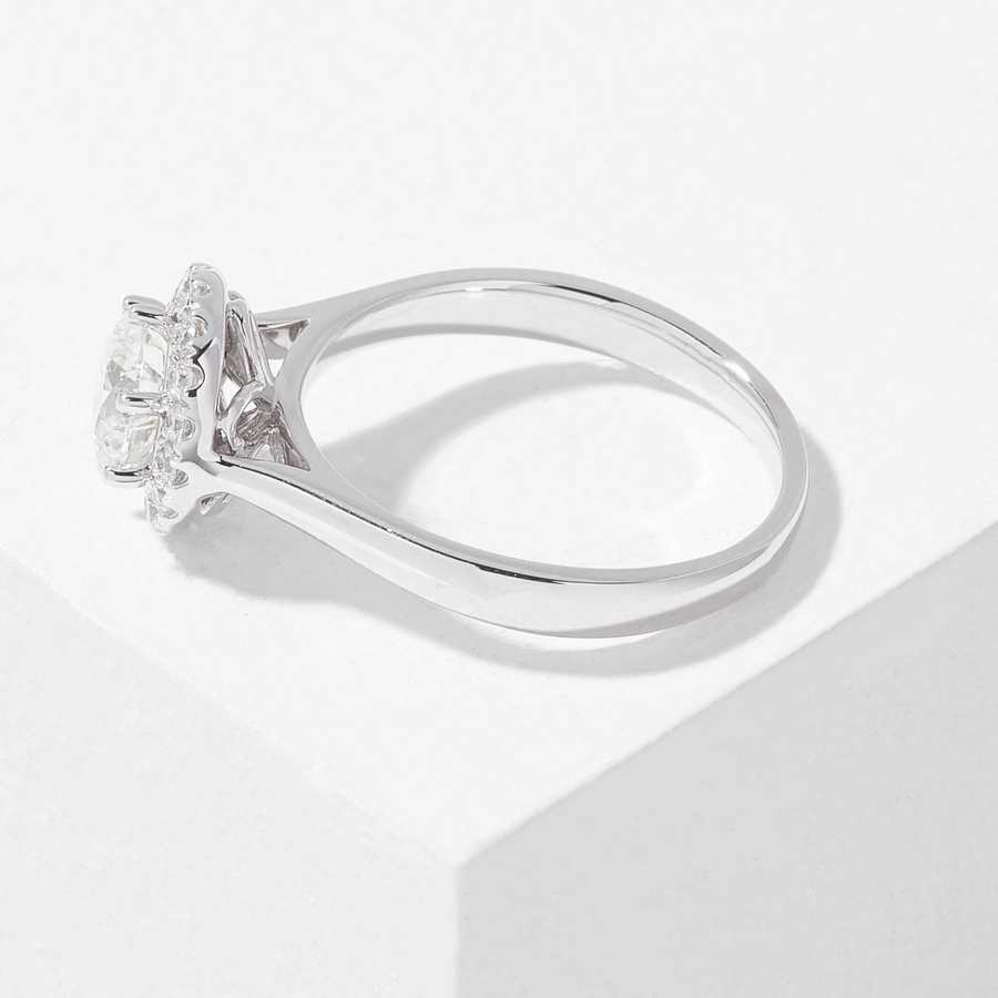 Image 206508_ALTMORE1.jpg, Product 206-508 / Price $3,899.99, EVERA Diamonds 14K White Gold 1.23ctw Diamond Round Halo Ring from Evera Diamonds on TSC.ca's Jewellery department