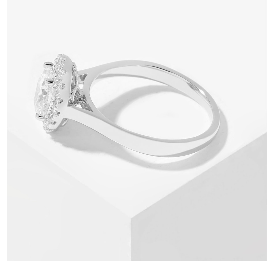 Image 206509_ALTMORE1.jpg, Product 206-509 / Price $3,499.99, EVERA Diamonds 14K White Gold 1.23ctw Diamond Oval Halo Ring from Evera Diamonds on TSC.ca's Jewellery department