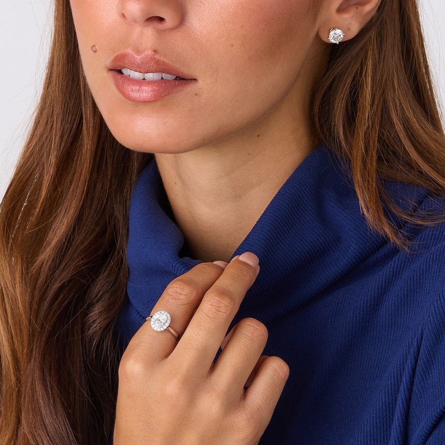 Image 206509_ALTMORE201.jpg, Product 206-509 / Price $2,899.33, EVERA Diamonds 14K White Gold 1.23ctw Diamond Oval Halo Ring from Evera Diamonds on TSC.ca's Jewellery department