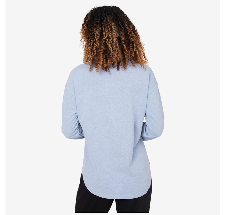 Image 206553_ALTMORE3.jpg, Product 206-553 / Price $29.88, Cuddl Duds Denim Wash Knit Button Down Shacket from Cuddl Duds on TSC.ca's Fashion department