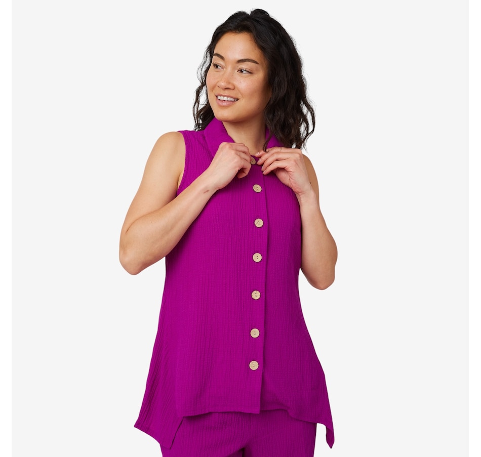 Image 206745_VIBVT.jpg, Product 206-745 / Price $19.33, Nina Leonard Sleeveless Pebble Tunic Top from Nina Leonard on TSC.ca's Fashion department