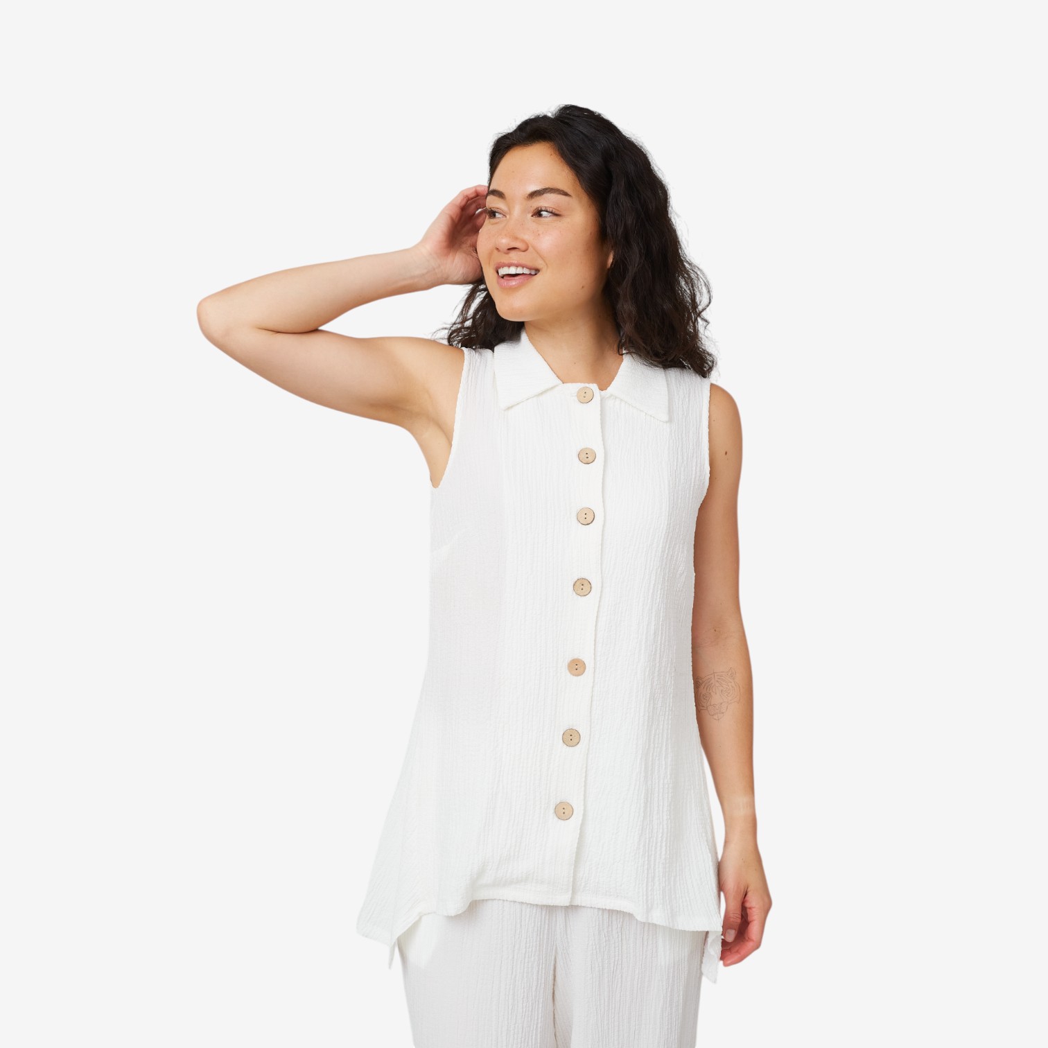 Nina Leonard Sleeveless Pebble Tunic Top - TSC.ca