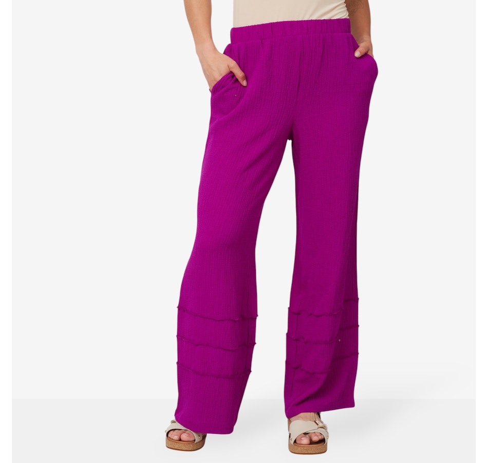 Image 206746_VIBVT.jpg, Product 206-746 / Price $19.33, Nina Leonard Pebble Full Length Wide Leg Pant from Nina Leonard on TSC.ca's Fashion department