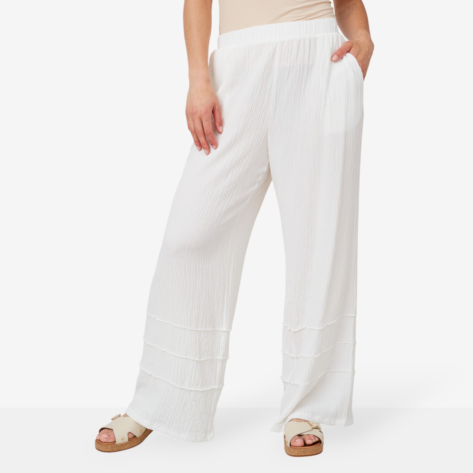 Nina Leonard Pebble Full Length Wide Leg Pant - TSC.ca