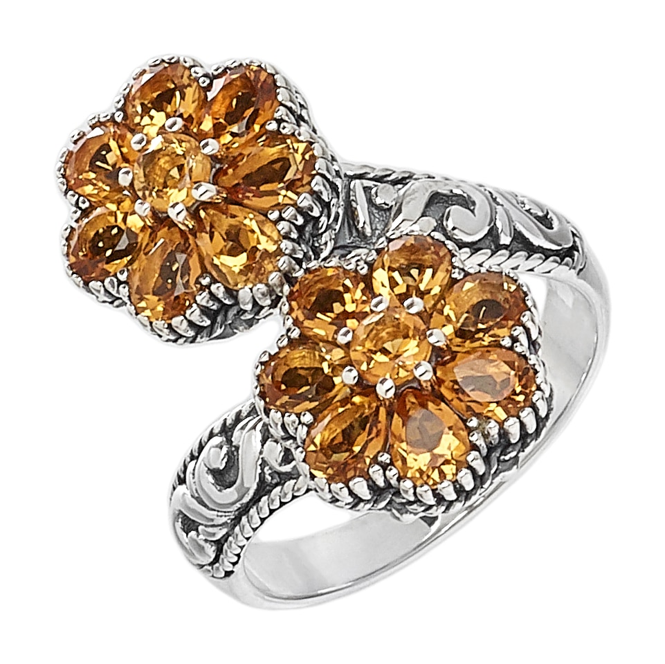 【R&B】Jewel Vintage 18K White Gold Vintage-Inspired Pinwheel Diamond