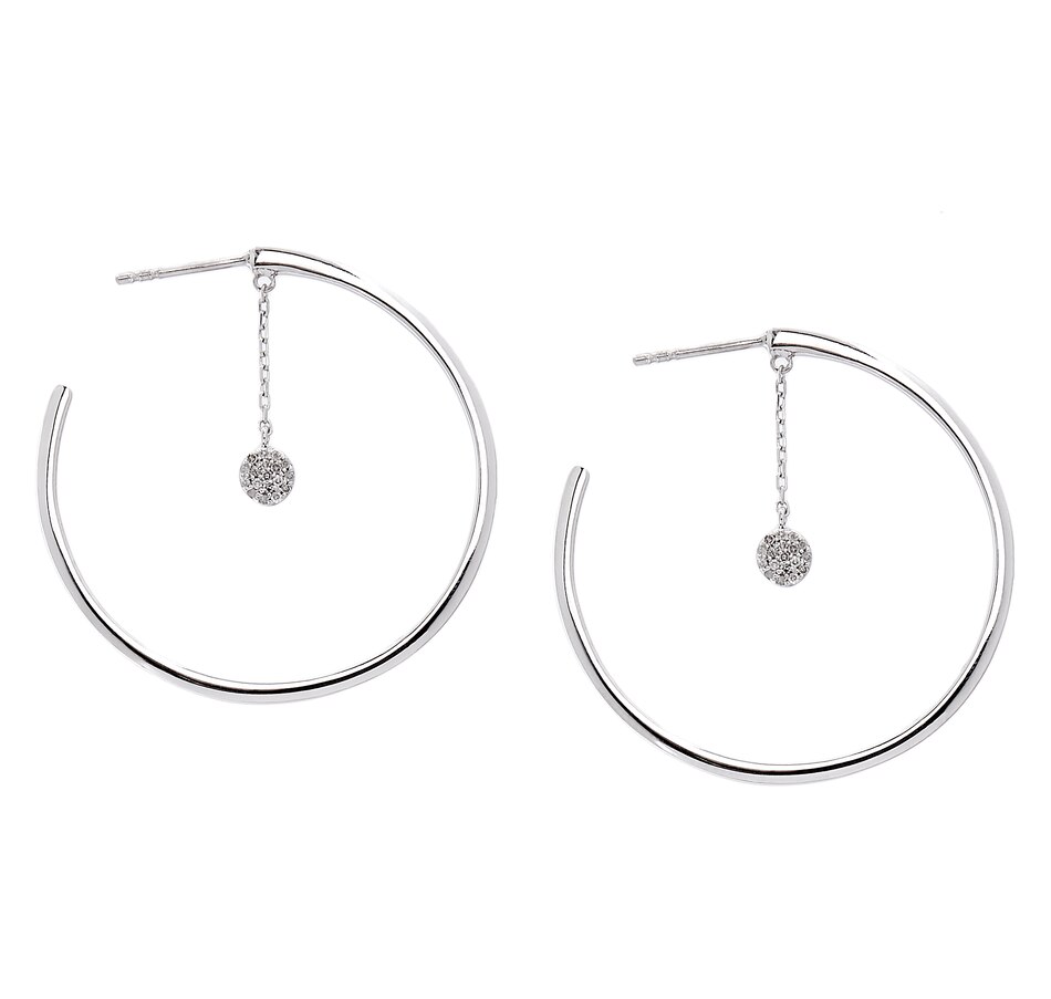 Image 206856_WHT.jpg, Product 206-856 / Price $79.33, Sterling Silver 0.10ctw Coloured Diamond Fashion Earrings from Colours of Diamonds on TSC.ca's Jewellery department