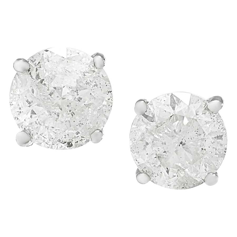 Image 206902.jpg, Product 206-902 / Price $2,099.99, 14K White Gold 1.00ctw Round Solitaire Diamond Stud Earring from The Vault on TSC.ca's Jewellery department