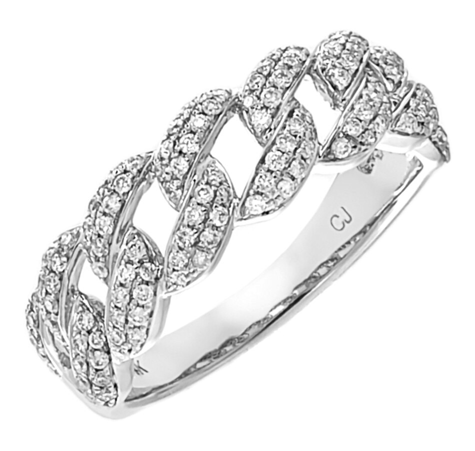Image 206903.jpg, Product 206-903 / Price $1,599.99, 14K White Gold 0.46ctw Curb Link Diamond Ring from The Vault on TSC.ca's Jewellery department