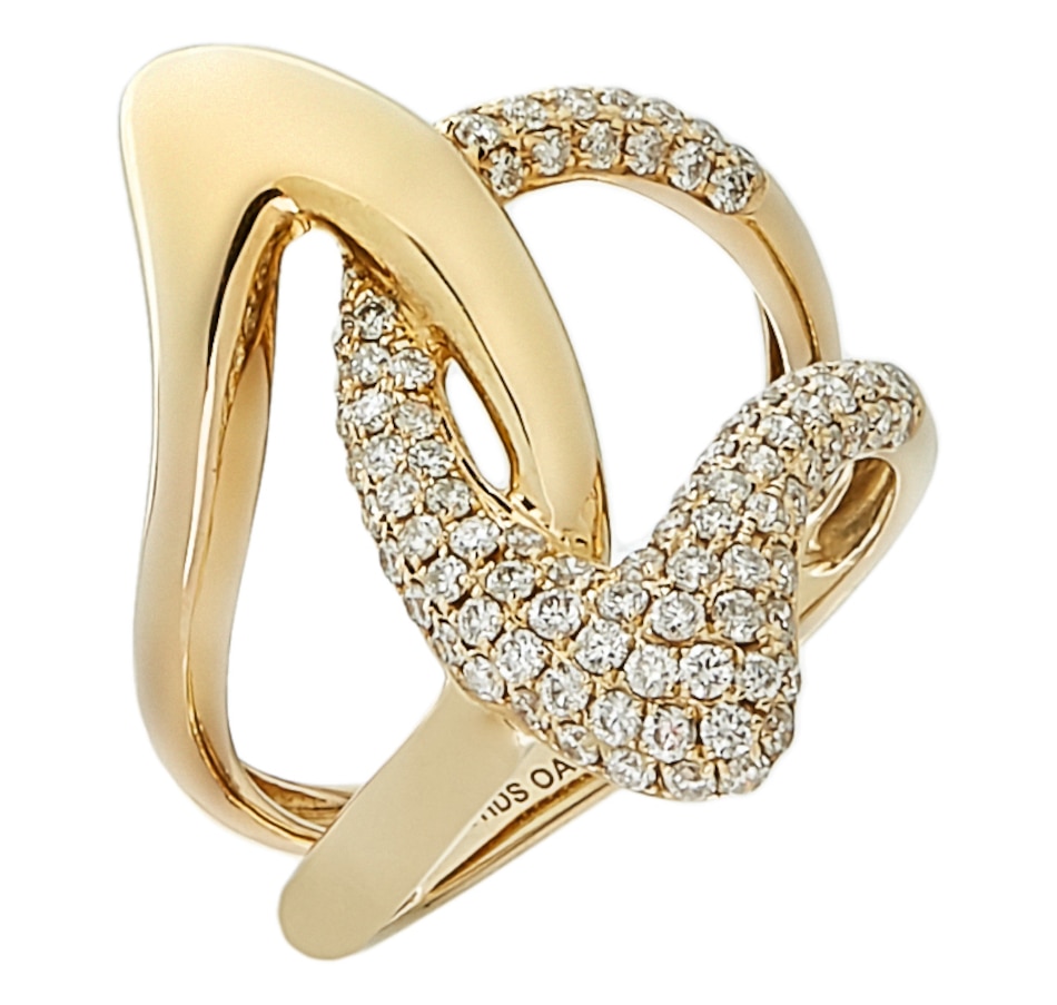 Jewellery - Rings - 14K Yellow Gold 0.79ctw Pave Round Diamond Ring ...