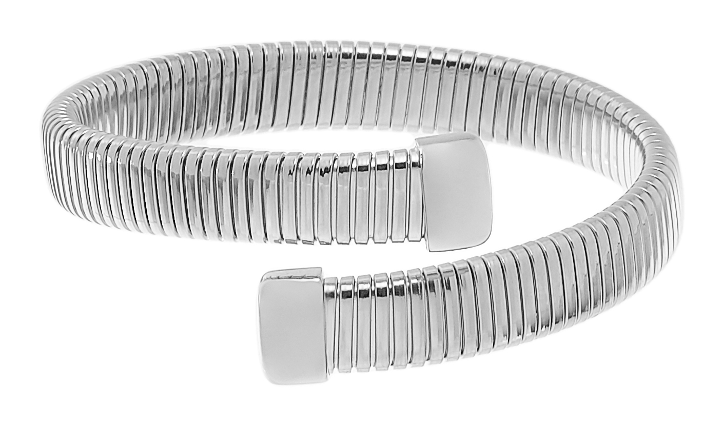 Bronzoro 10mm Flat Wrap Omega Bracelet