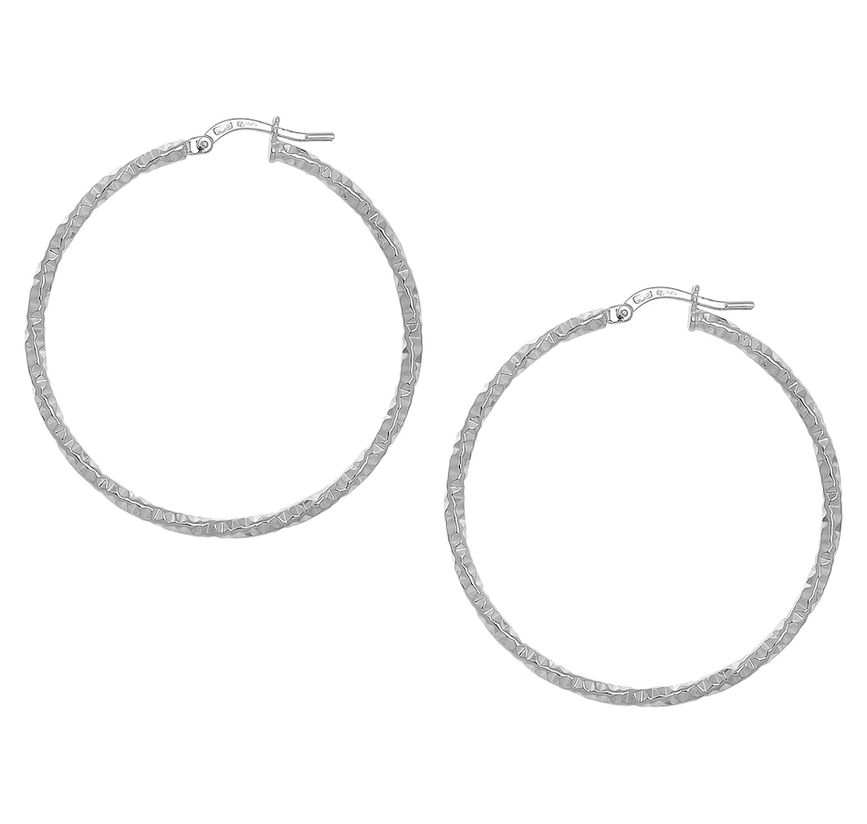 Image 206939_SPL.jpg, Product 206-939 / Price $24.88, Bronzoro Large 50mm Diamond Cut Hoop Earrings from Bronzoro on TSC.ca's Jewellery department