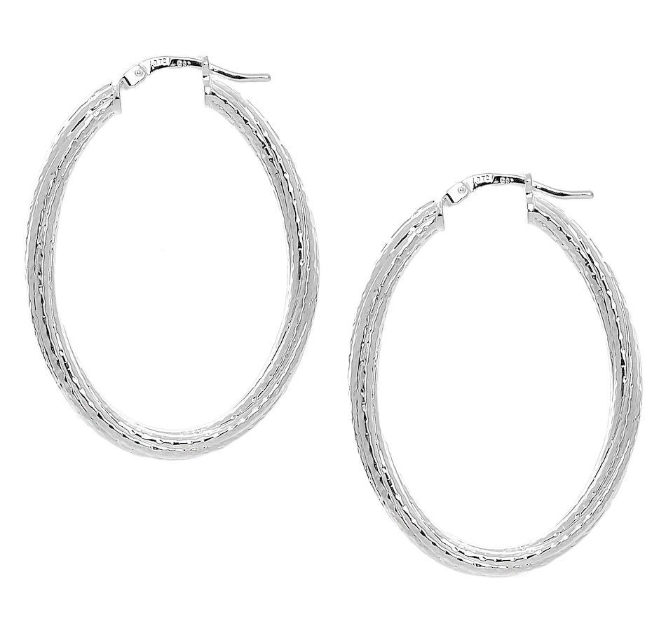 Jewellery - Earrings - Hoop & Huggie Earrings - Bronzoro 38mm Diamond ...
