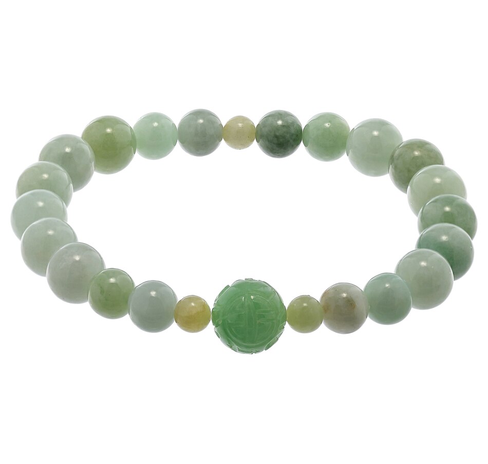 Jewellery - Bracelets - Roz Kwan Jewellery Carved & Smooth Green Jade ...