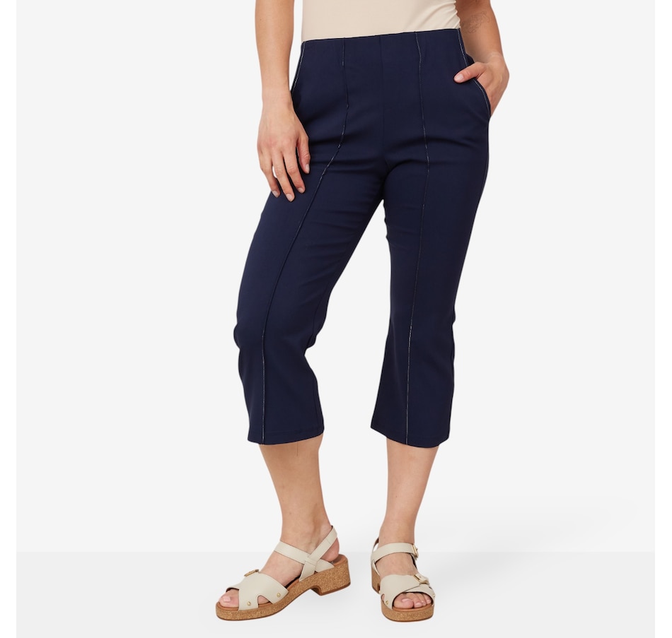 Image 207003_NVY.jpg, Product 207-003 / Price $24.33, Nina Leonard Millennium Pant with Contrast Stitching from Nina Leonard on TSC.ca's Fashion department