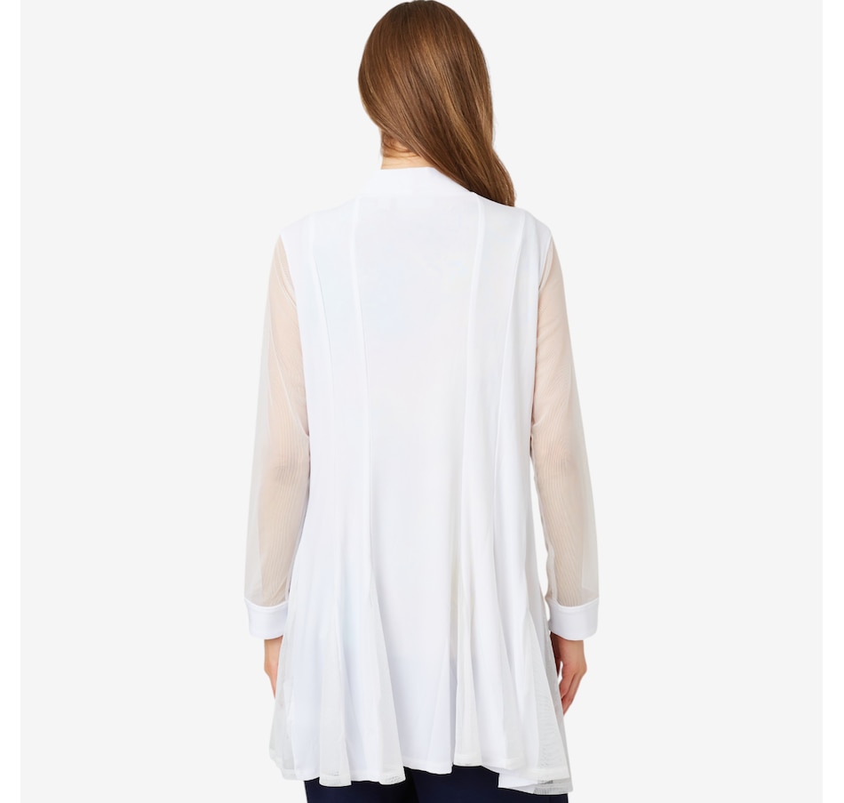 Image 207005_ALTMORE1.jpg, Product 207-005 / Price $24.33, Nina Leonard Mesh Long Sleeve Cardigan from Nina Leonard on TSC.ca's Fashion department