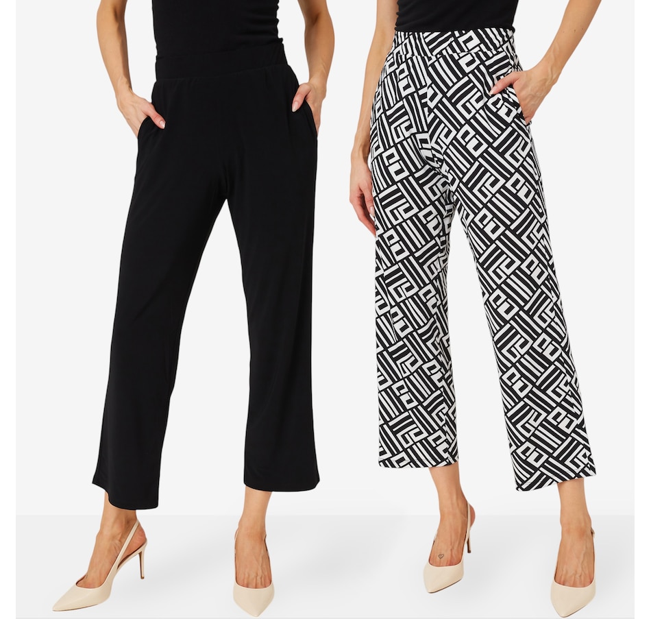 Image 207006_BKMU.jpg, Product 207-006 / Price $27.33, Nina Leonard Elastic Waist Pocket Pant (2-pack) from Nina Leonard on TSC.ca's Fashion department